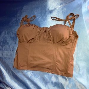 This is a SHEIN copper brown crop top size large